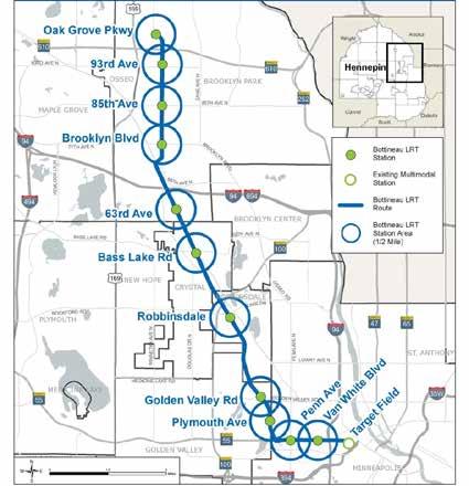 Station area planning» Local effort with Hennepin County and partners» 11 stations total Minneapolis 2 Golden Valley/