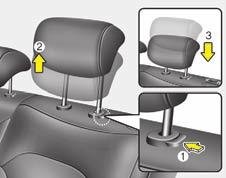 Zato ni priporočljivo, da si za hrbet pred sedežni naslon namestite blazino. Z vozilom ne upravljajte ko je naslon za glavo odstranjen saj lahko pride v primeru nesreče do resnih poškodb potnikov.