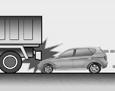 Varnostne značilnosti vašega vozila Tik pred trkom vozniki ponavadi močno zavirajo. Takšno močno zaviranje spusti sprednji del vozila kar povzroči, da zapelje pod vozilo z višjim odmikom od tal.