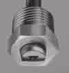 Flat fan nozzles Series 632 / 633 Standard design with high-precision spray angle, exact flow rate, and extremely narrow spray depth, achieved through close manufacturing tolerances.