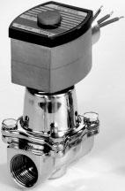 4 qwer Pilot Operated General Service Solenoid Valves Brass or Stainless Steel Bodies 3/8" to 2 1/2" NPT NC NO 2/2 SERIES Features Wide range of pressure ratings, sizes, and resilient materials