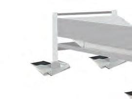 The bed can easily be pushed onto the four weighing shoes with the help of the integrated ramps.