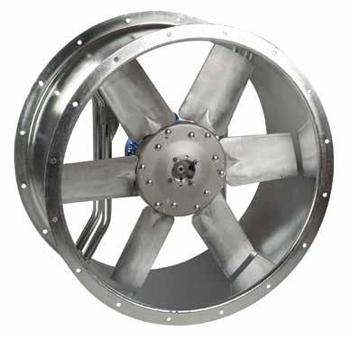 - Adjustable pitch fans Range of adjustable pitch aerofoil blade, cased