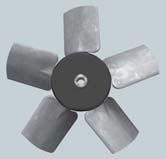 pitch angles Impellers with 3, 5, 6, 7 or 9 blades with adjustable pitch angles, allowing the most