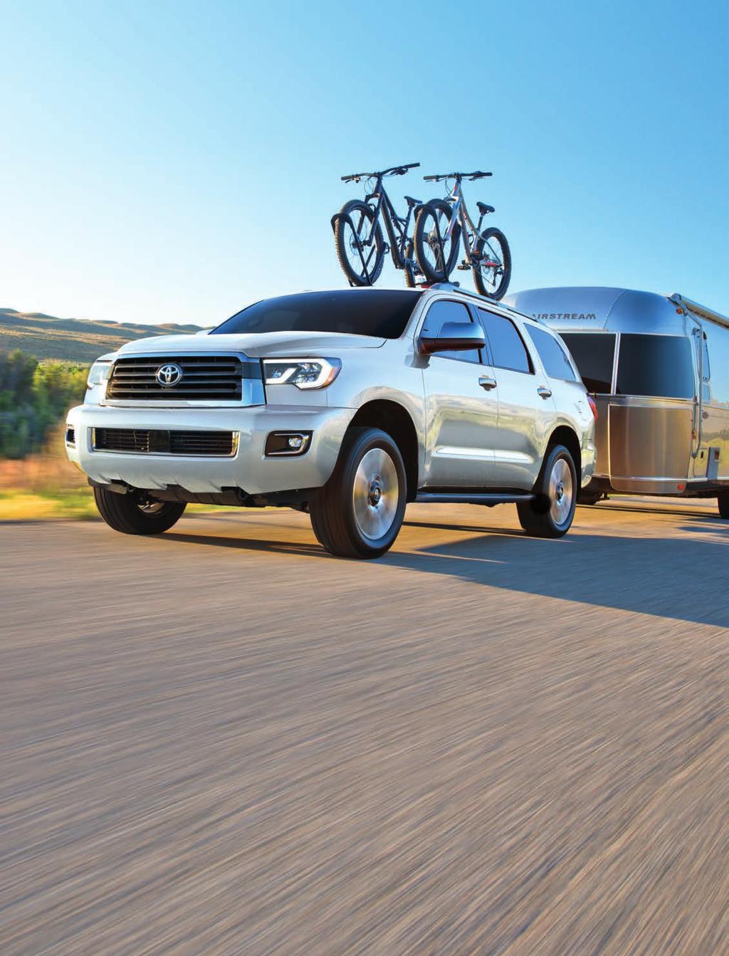 POWERFULLY CAPABLE FRONT AND REAR SUSPENSION Sequoia s independent double-wishbone front and rear suspension gives you the best of both worlds: responsive handling on pavement and a smoother ride