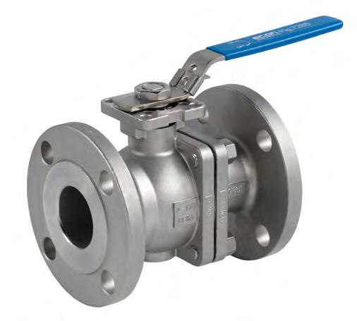 E1: ASME lass 15 2 Piece, Full Port, Flanged End Ball Valve with Direct Mount Actuation Design Stainless Steel Description he Econ E1 Series is a two piece, full port, flanged end ball valve with ISO