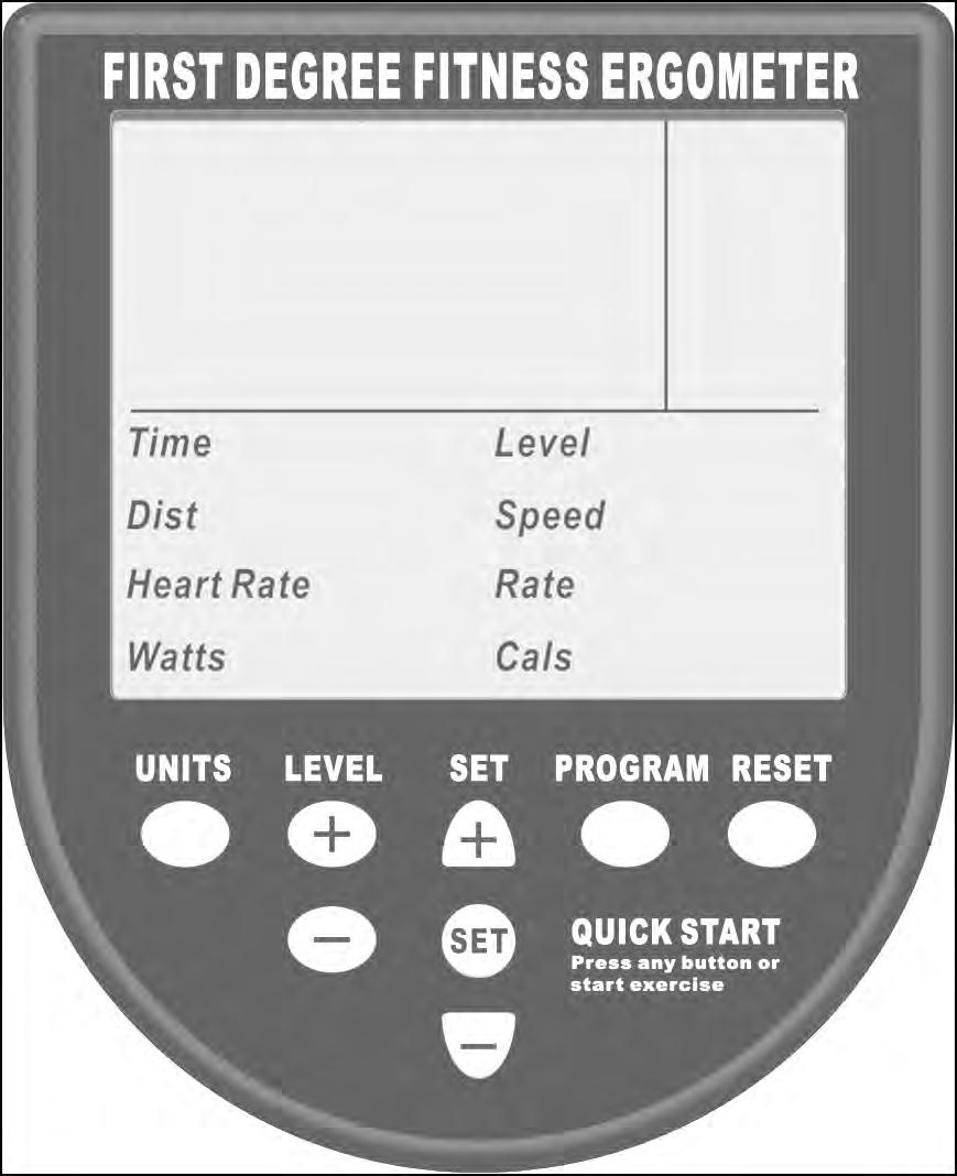Operation Instructions Integrated Performance Monitor [IPM] Operation Quick start: Provides instant workout information. Just start training to activate.