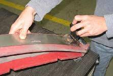 When the blades become worn, rotate the blades end for end or top to bottom to a new wiping edge.