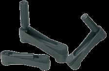 K0268 Crank handles with cylindrical safety grip locating hole D H7 or square socket SW hub slot according to DIN 6885-1 D H7 B3 P9 Material, surface finish: Body and grip in anthracite grey