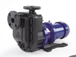 magnetic drive pump made from reinforced plastic.
