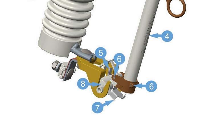 3- Attachment Hooks Used as tool support for energized opening as well as to guide the fuse tube during closing.