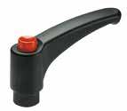 Clamping andles Adjustable andles wit Treaded ole or Treaded Stud Material - Lever body is made from Glass-fibre reinforced polyamide based (PA) tecnopolymer.