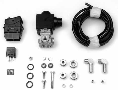 ir valve kit for Volvo PTO's The air valve kit is suitable for operating a Volvo PTO on Series FM and FH truck chassis. ll parts required to operate the PTO are included in the kit (as shown below).