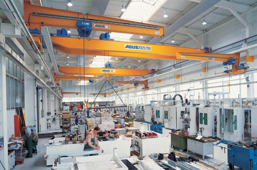 ABUS GM wire rope hoists: Quality at your fingertips Type D crab units on double-girder overhead travelling cranes Type E