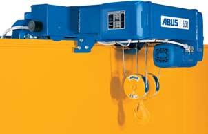 ABUS GM wire rope hoists for single-girder cranes Type E onorail hoist A copact designed onorail hoist with low