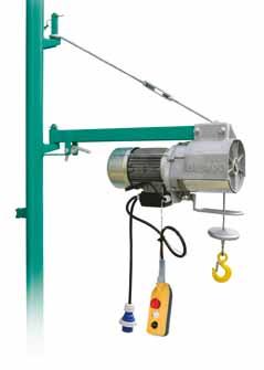 BE 200 ET 200 N High capacity hoists 200 kg BE 200 Standard Equipment Direct control with 3-pushbutton pendant control, with emergency button and 16A IP67 EC flying plug Adjustable upper tie-rod