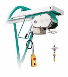 Airone 200 N/300 New Hoists with telescopic arm capacity 200-300 kg ET 300 N Stand hoist capacity 300 kg Airone 200 N/300 New Standard Equipment Prearrangement for all IMER supports (gantry excluded)