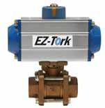 Direct Mount Packages BZ Automated Ball Valve Packages BZ Series Ball Valve Pressure Rated for 00 PSI Bronze Body (Not for Potable Water Use) SS Ball and Stem FNPT End Connections PTFE Seats and