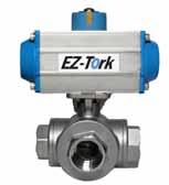 Direct Mount Packages MZ Automated Ball Valve Packages MZ Series Ball Valve Pressure Rated for 000 WOG Complete Stainless Steel Construction FNPT End Connections Positive Shut-off on Any of the Three