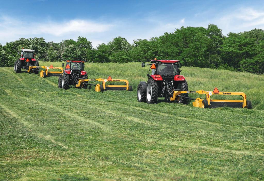 The new TM610/TM710/TM810 trailed mowers offer simplicity.