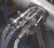 downstream of the injector.