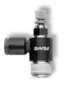 Bimba Miniature Quik-Flo Flow Controls: FQPS Series For 10-32 port, FQPS1 FQPS1K 5/32 OD