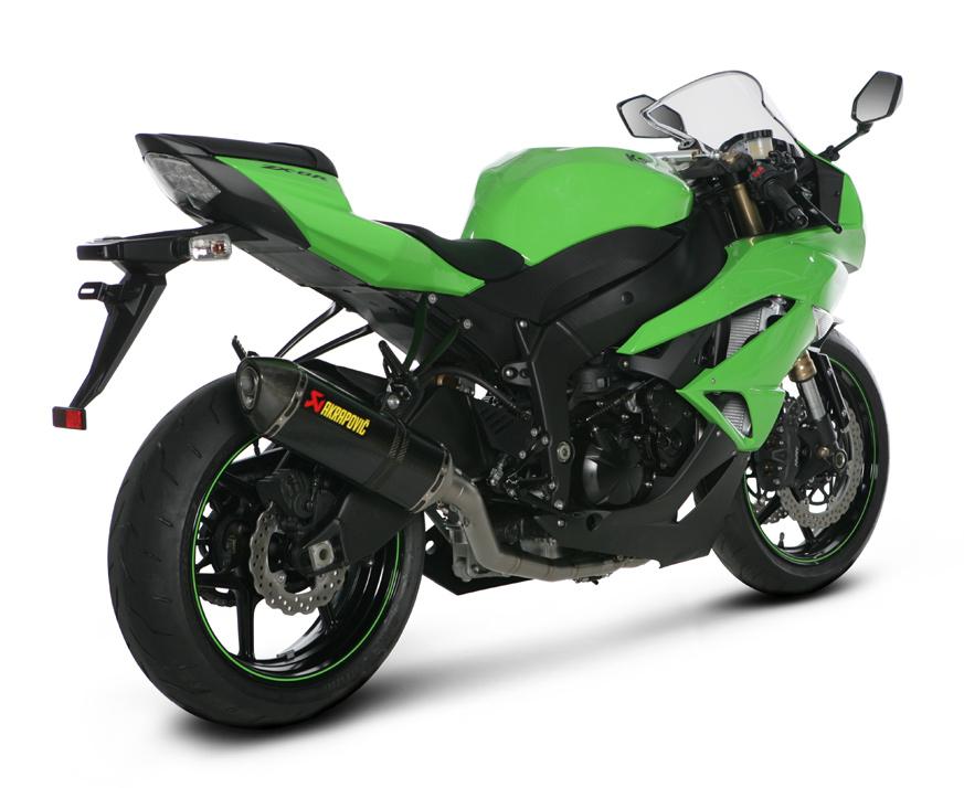 KAWASAKI ZX-6R (2009) RACING & EVOLUTION EXHAUST SYSTEM DESCRIPTION Akrapovic Racing and Evolution systems are designed for racing-oriented riders who demand maximum performance.