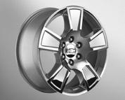 All 20-inch wheels are available with a choice of matching Chevy Bowtie center caps and chrome lug