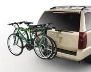 Hitch-mountED bicycle carrier* This hitch-mounted bicycle carrier fits easily into the hitch on your Tahoe to