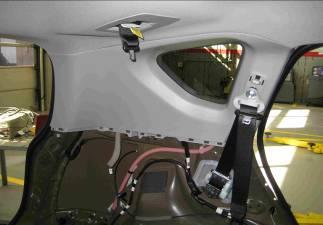 14 mm Socket 3/8 Drive, Ratchet, Clip Remover Step 17 Disengage seat belt upper bolt cover, remove the bolt with 14 mm socket.