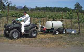 ATT-100 H-4H-BB-PKG-2 This 100 gallon single axle sprayer was designed to spray when and where small tractors cannot.