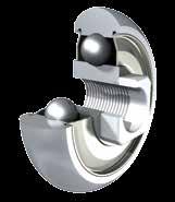 The bearings are made to precision class IN620 of core-hardened carbon steel.