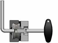 Preload setting is permitted for all sliders by the eccentric roller; one for 3 roller-sliders or two eccentric rollers in case of 5 roller-sliders.