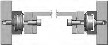 page 37 for further info. a) b) pair of rails mounted to the same horizontal surface with L brackets to rotate the rails so they are loaded radially.