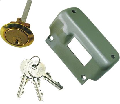 strike kit for attachment to wooden or steel doors or gates which may be operated either manually or