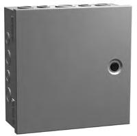 C-Box Hinged Cover with Knockouts Application Designed for general purpose indoor commercial use as a junction, pull or switch box.