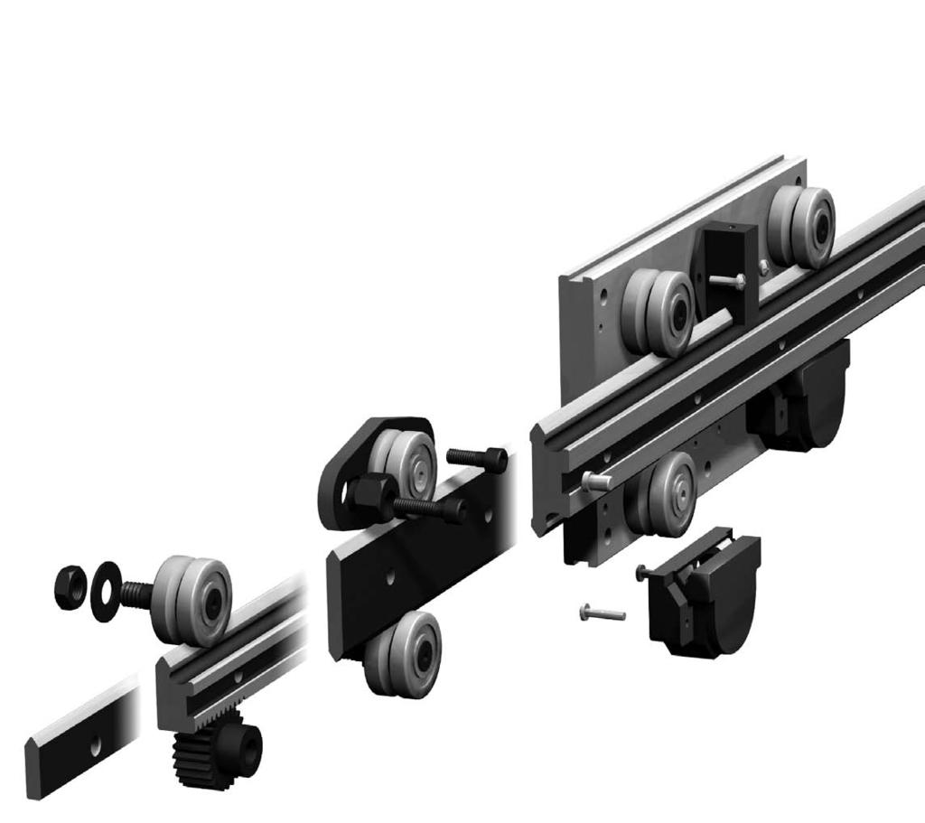 System Composition Pages 332-333 provide an overview of the comprehensive GV3 linear motion system.