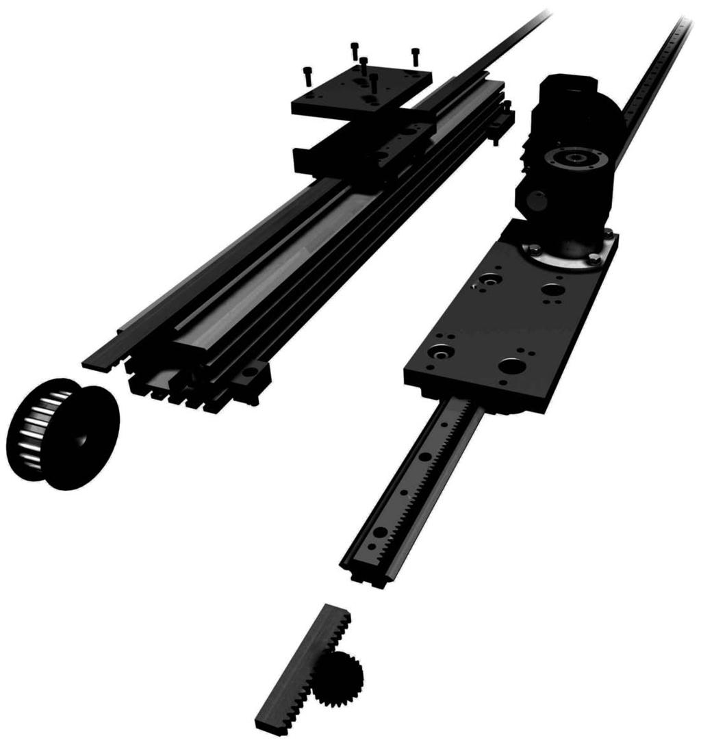 Linear Motion System with Drive Facility / Support Structure Pages 334-5 provide an overview of the comprehensive GV3 linear motion programme.