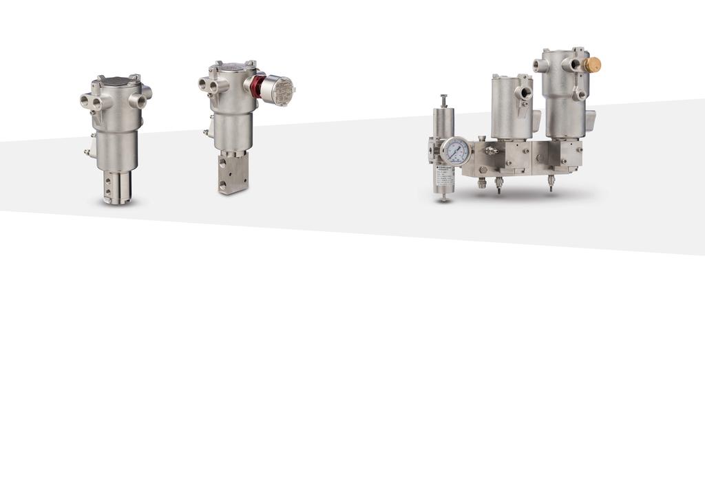 12 High Integrity Hydraulics High Integrity Hydraulics 13 The only solenoid valve with integrated PST control electronics Fully flexible manifold options available Compatible with Redundant Valve