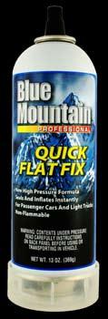 MAINTENANCE PRODUCTS BLUE MOUNTAIN QUICK FLAT FIX WITH HOSE APPLICATOR Easy to use tyre inflator and sealer with unique