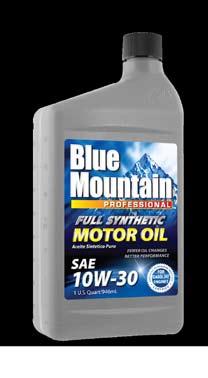 MOTOR OILS / LUBRICANTS BLUE MOUNTAIN 10W-30 FULL SYNTHETIC MOTOR OIL Blue Mountain Professional Full Synthetic Motor Oils are