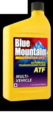 TRANSMISSION PRODUCTS BLUE MOUNTAIN MULTI-VEHICLE AUTOMATIC TRANSMISSION FLUID Blue Mountain Professional Multi-Vehicle Automatic Transmission Fluid is designed to meet requirements where DEXRON III