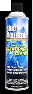 BRAKE PRODUCTS BLUE MOUNTAIN SUPER FAST DRY BRAKE PARTS CLEANER High pressure spray. Removes grease and oil instantly. Evaporates fast and leaves no residue. Safe for all brake systems.