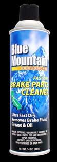 Available Sizes: 397g (BMSOCL), 19L (BMSOCN), 200L (BMSOCO) BLUE MOUNTAIN 20% VOC CONTENT BRAKE PARTS CLEANER High pressure spray. Removes grease and oil instantly.