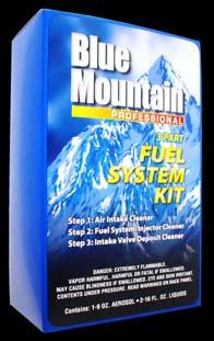 BLUE MOUNTAIN 3 PIECE FUEL SYSTEM KIT Complete fuel system tune up for the professional service provider. Restores injectors, valves and cylinders to like new condition.