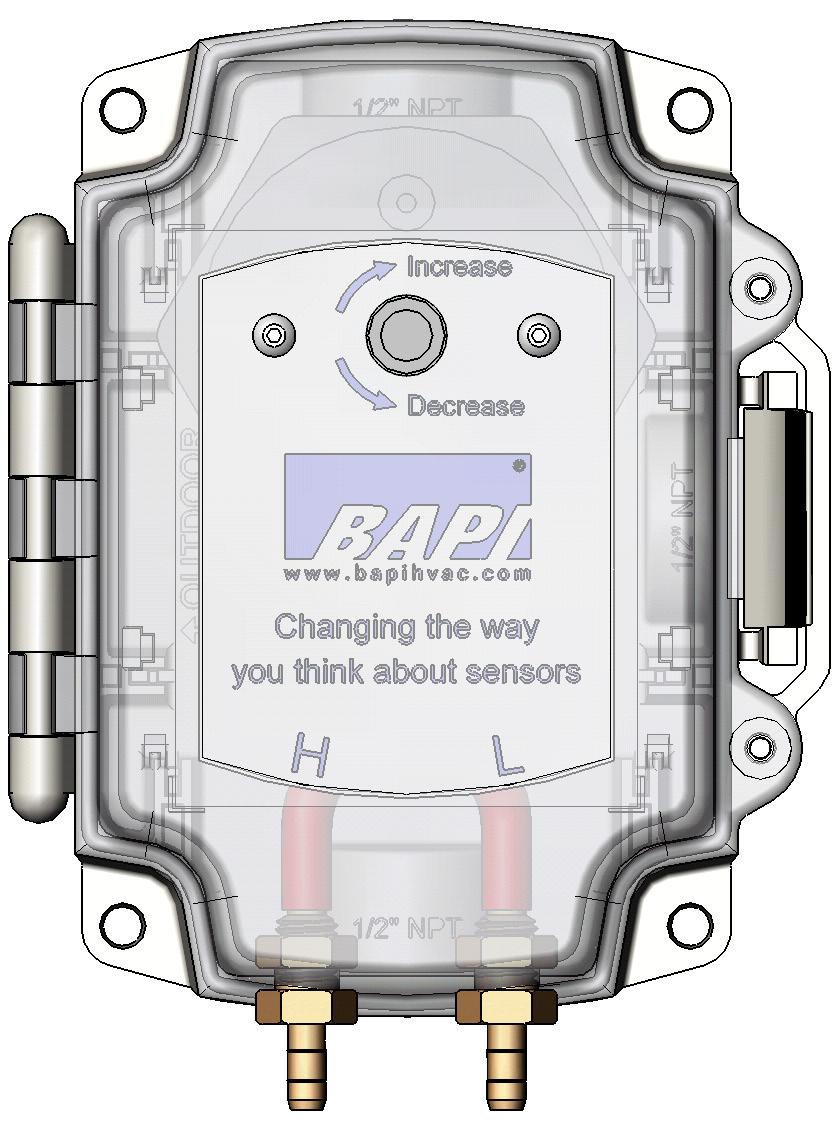 Overview and Identification The BAPI Differential is ideal for air filter monitoring, static pressure proving, airflow proving or auxiliary fan actuation.