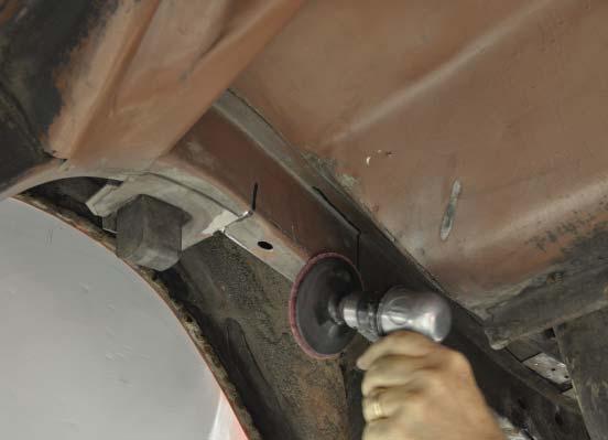 Paint and debris only need to be removed in order to prep a good weld area. 28.