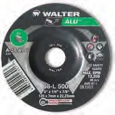 Walter 1/4 Alu Depressed Center Grinding Wheels Dia. Thick.