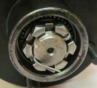 must be taken to avoid contaminating brake shoe contact surface of drum