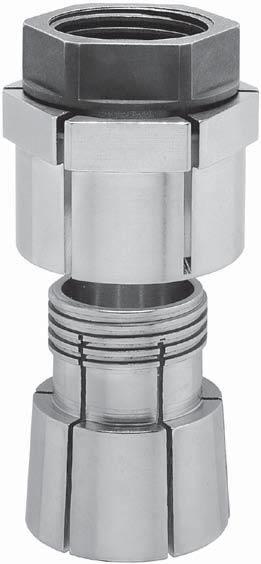 As a result, when the nut is turned, the unit expands within the component and contracts onto the shaft, offering high torque ratings and excellent concentricity within 0,025mm FIM.